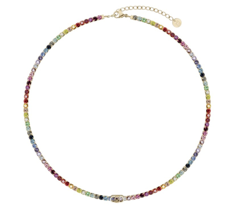 Liu Jo Tenisový duhový náhrdelník s krystaly Stones LJ3221