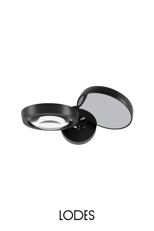 Lodes Nástěnné LED svítidlo NAUTILUS, 2x12W, š. 28,5 cm, CRI90 Barva: Černá, Teplota světla: 3000K