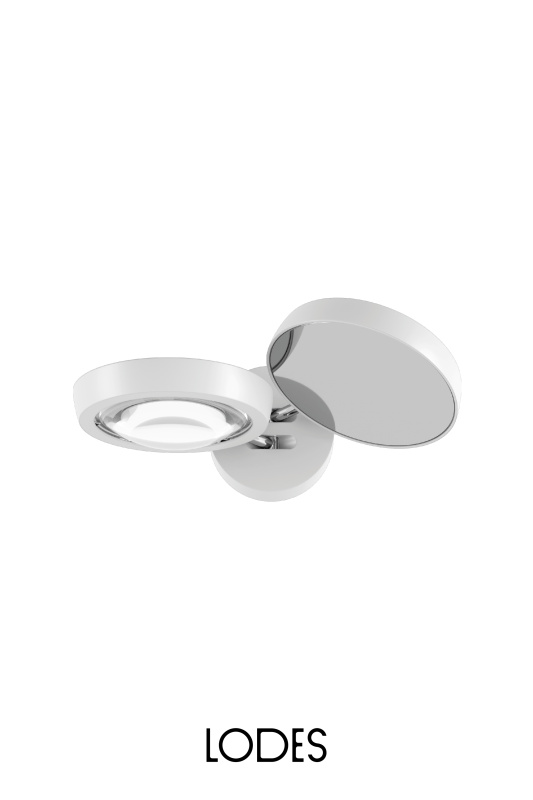 Lodes Nástěnné LED svítidlo NAUTILUS, 2x7W, š. 28,5 cm, Dim to warm 2200-2700K CRI90 Barva: Bílá