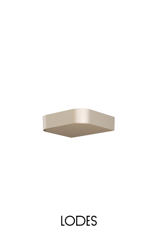 Lodes Nástěnné LED svítidlo SHIFT, 16W, š. 17 cm, CRI90 Barva: Champagne, Teplota světla: 2700K, Stmívání, řízení: TRIAC