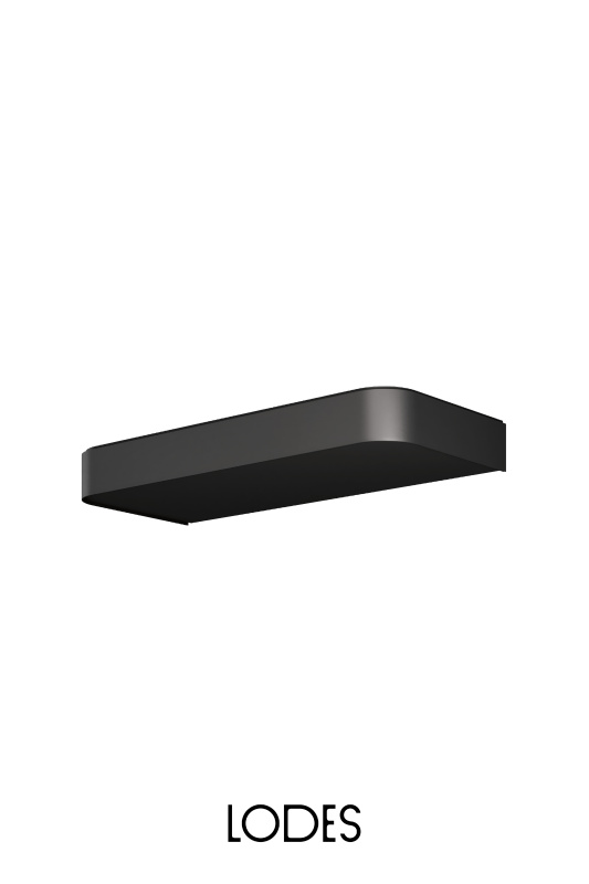 Lodes Nástěnné LED svítidlo SHIFT, 32,5W, š. 34 cm, CRI90 Barva: Černá, Teplota světla: 3000K, Stmívání, řízení: TRIAC