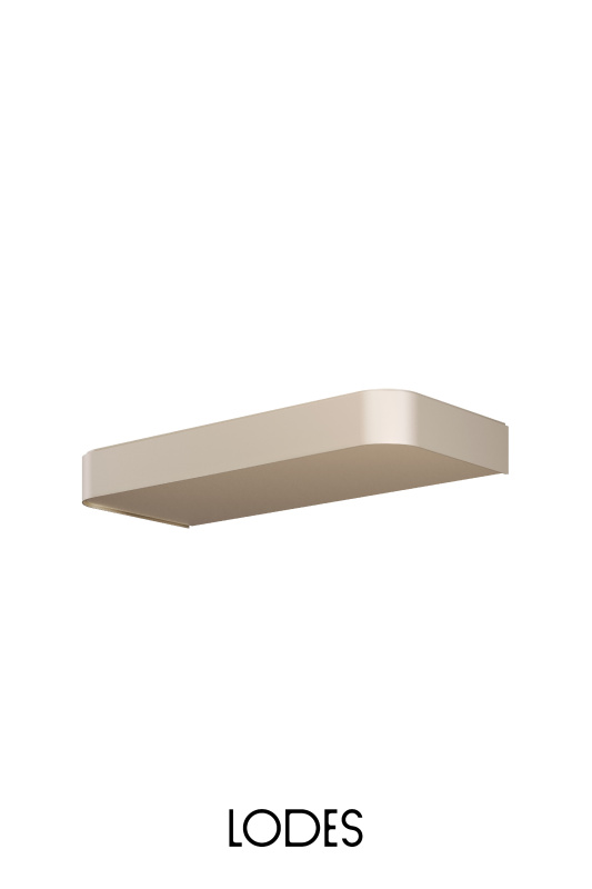 Lodes Nástěnné LED svítidlo SHIFT, 32,5W, š. 34 cm, CRI90 Barva: Champagne, Teplota světla: 3000K, Stmívání, řízení: TRIAC