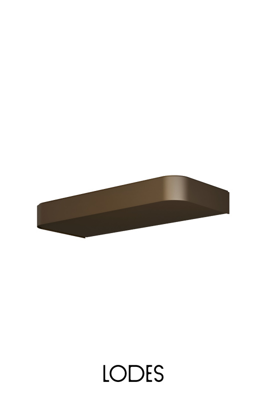 Lodes Nástěnné LED svítidlo SHIFT, 32,5W, š. 34 cm, CRI90 Barva: Hnědá, Teplota světla: 3000K, Stmívání, řízení: TRIAC