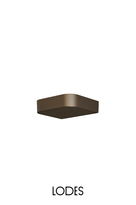 Lodes Nástěnné LED svítidlo SHIFT, 16W, š. 17 cm, CRI90 Barva: Hnědá, Teplota světla: 2700K, Stmívání, řízení: DALI