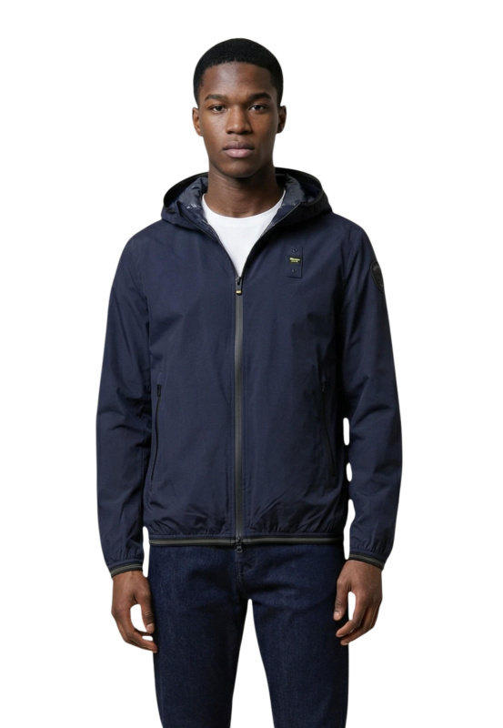 Blauer pánská bunda s kapucí