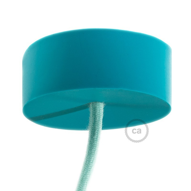 creative cables Silikonový stropní baldachýn - 1 otvor Barva komponentu: Tyrkysová