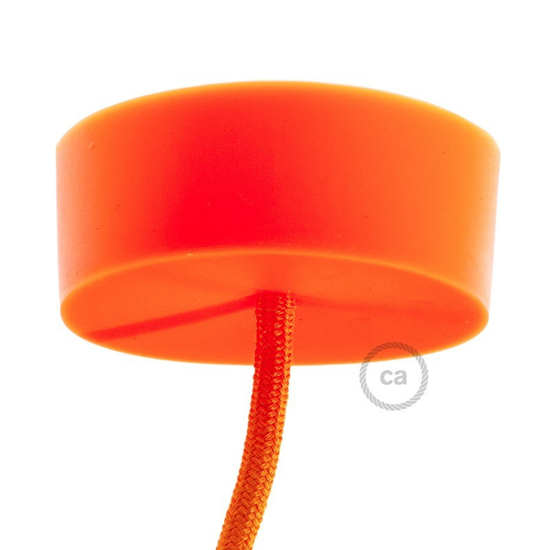 creative cables Silikonový stropní baldachýn - 1 otvor Barva komponentu: Oranžová