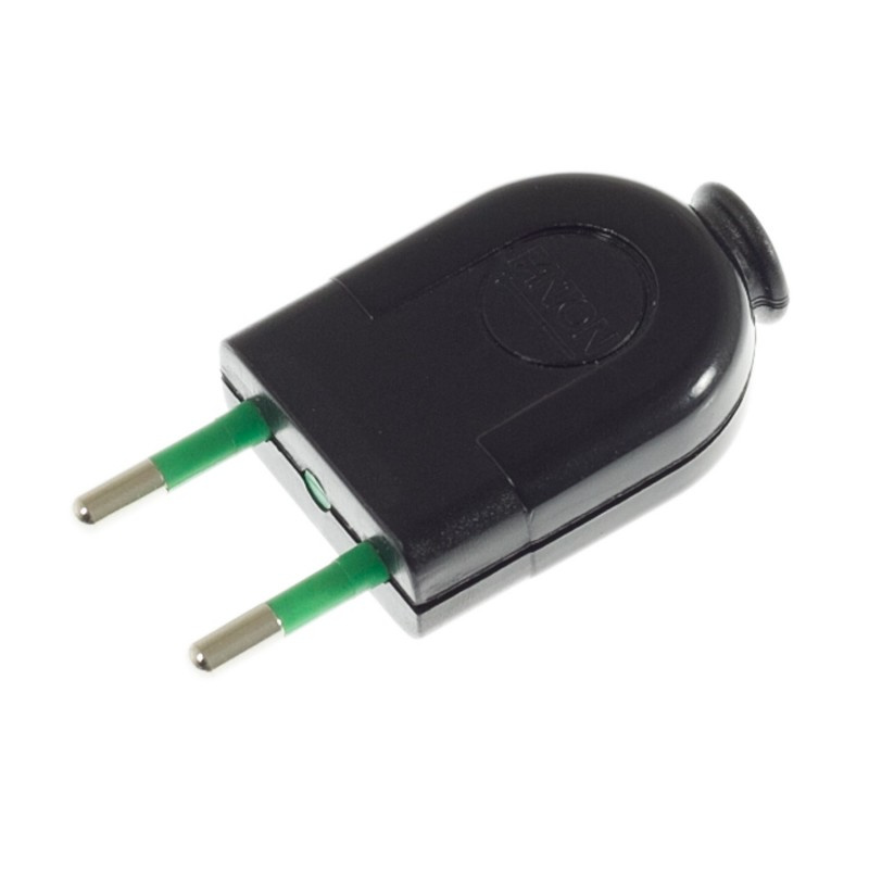creative cables Dvoupólová zástrčka 10A malá Barva komponentu: Černá