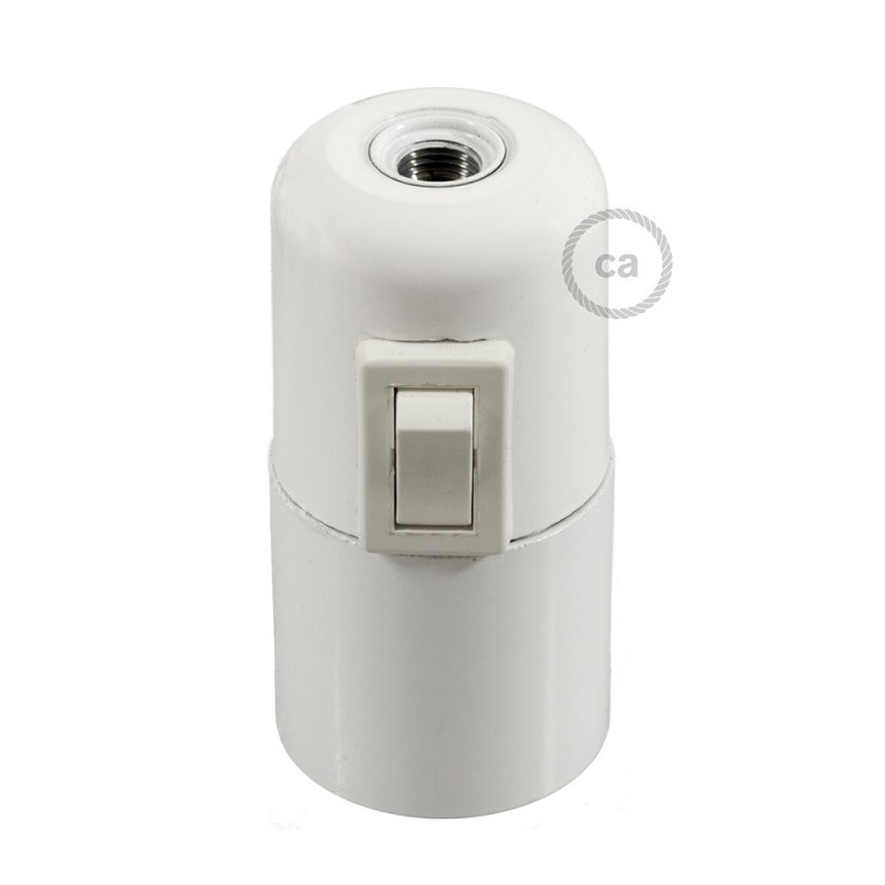 creative cables Bakelitová objímka E27 s vypínačem Barva komponentu: Bílá