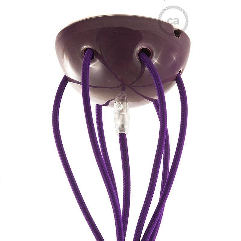 creative cables Keramický stropní baldachýn se 7 otvory Barva komponentu: Fialová