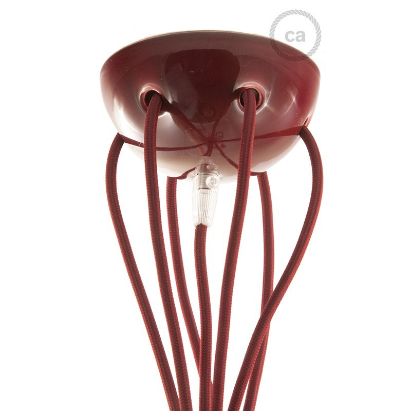 creative cables Keramický stropní baldachýn se 7 otvory Barva komponentu: Bordo