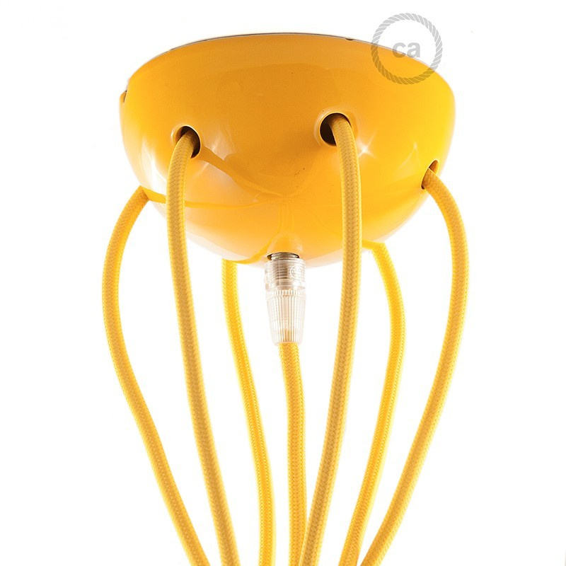 creative cables Keramický stropní baldachýn se 7 otvory Barva komponentu: Žlutá