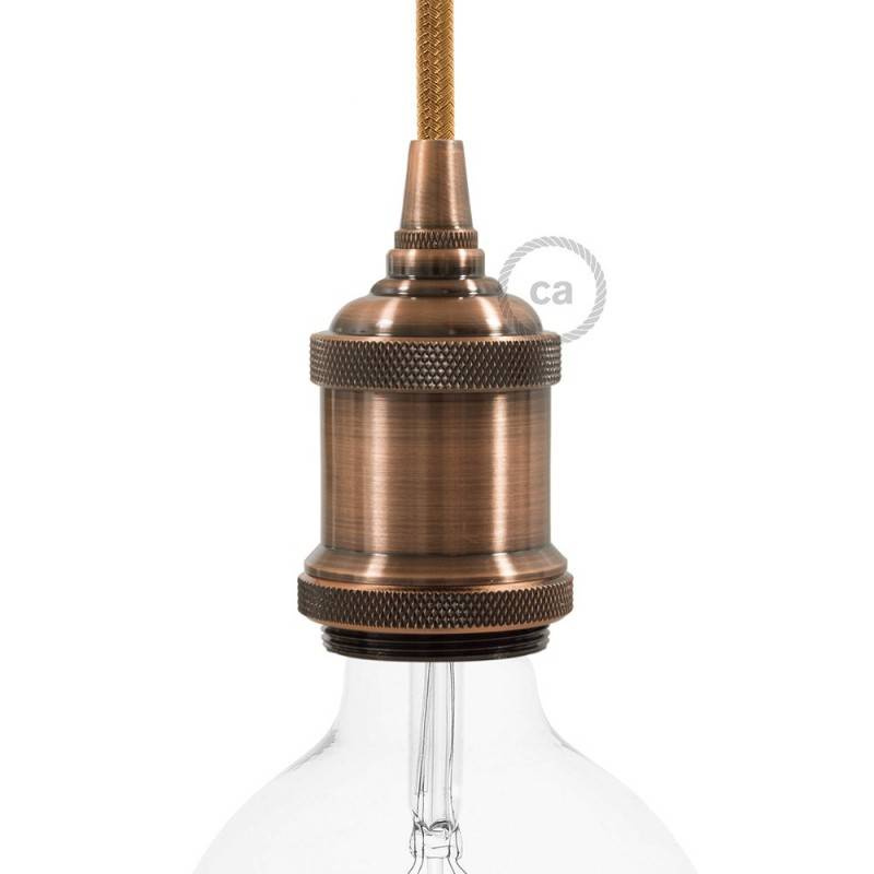 creative cables Hliníková vintage objímka E27 v sadě Barva komponentu: Měď