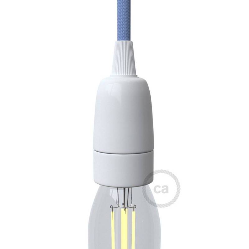 creative cables Porcelánová objímka E14 v sadě Barva komponentu: Bílá