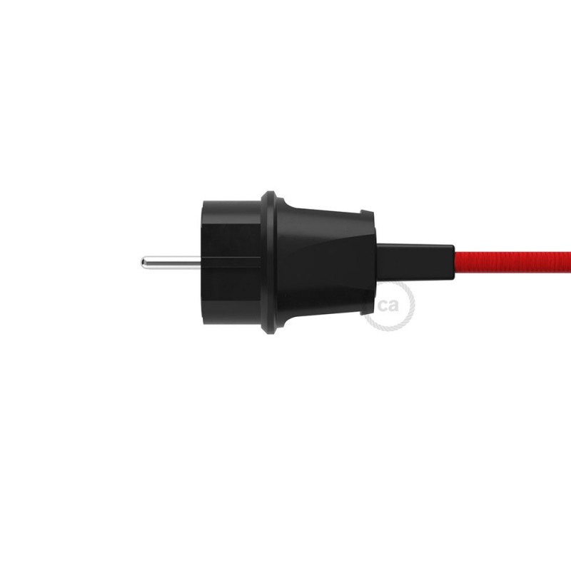 creative cables Černá schuko zástrčka pro světelný řetěz