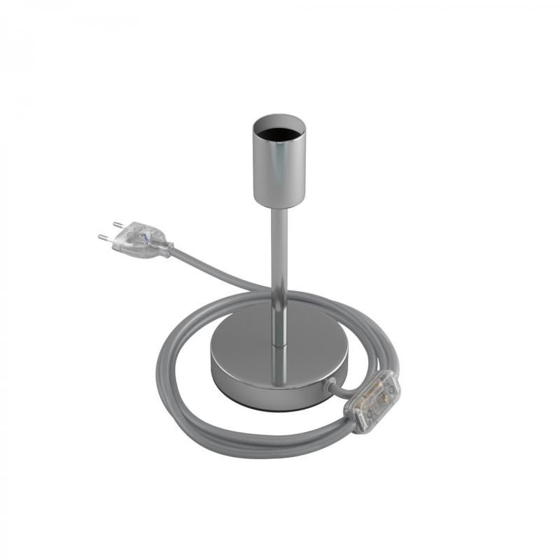 creative cables Kovová stolní lampa Alzaluce Velikost: 15 cm, Barva: Chrom