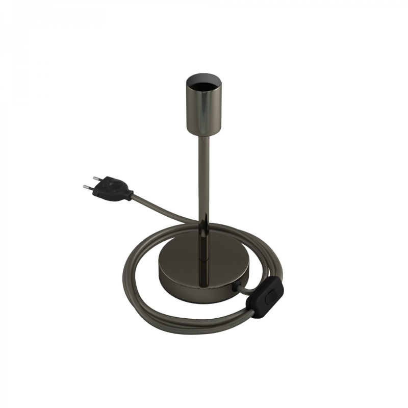 creative cables Kovová stolní lampa Alzaluce Velikost: 20 cm, Barva: Černá Perleť