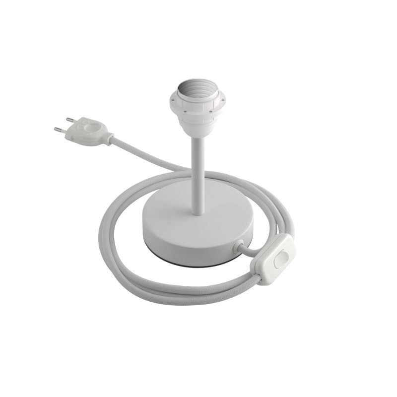 creative cables Kovová stolní lampa Alzaluce pro stínidlo Velikost: 10 cm, Barva: Matná bílá