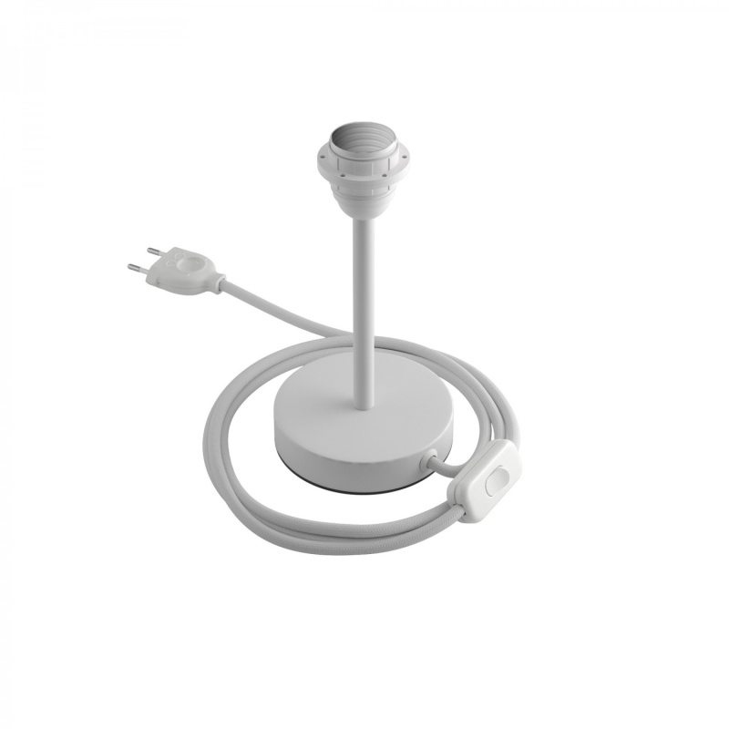 creative cables Kovová stolní lampa Alzaluce pro stínidlo Velikost: 15 cm, Barva: Matná bílá