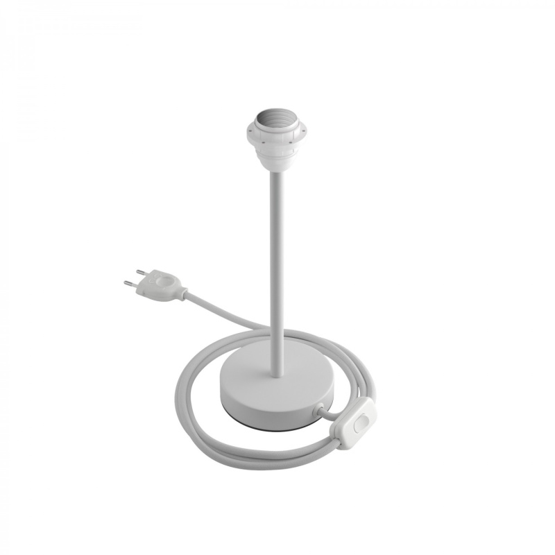 creative cables Kovová stolní lampa Alzaluce pro stínidlo Velikost: 25 cm, Barva: Matná bílá