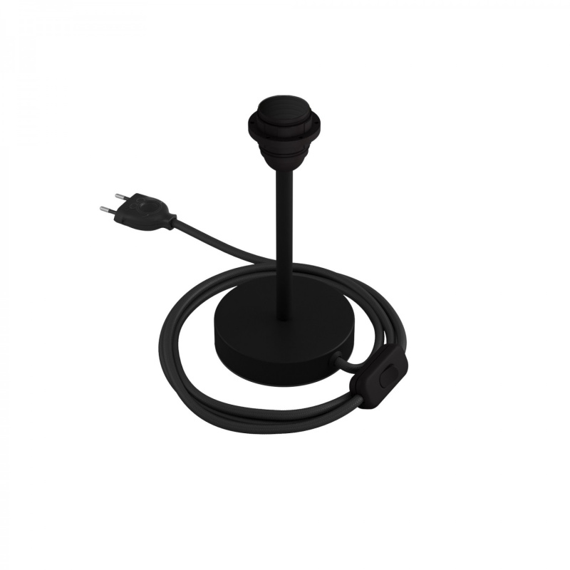 creative cables Kovová stolní lampa Alzaluce pro stínidlo Velikost: 15 cm, Barva: Matná černá