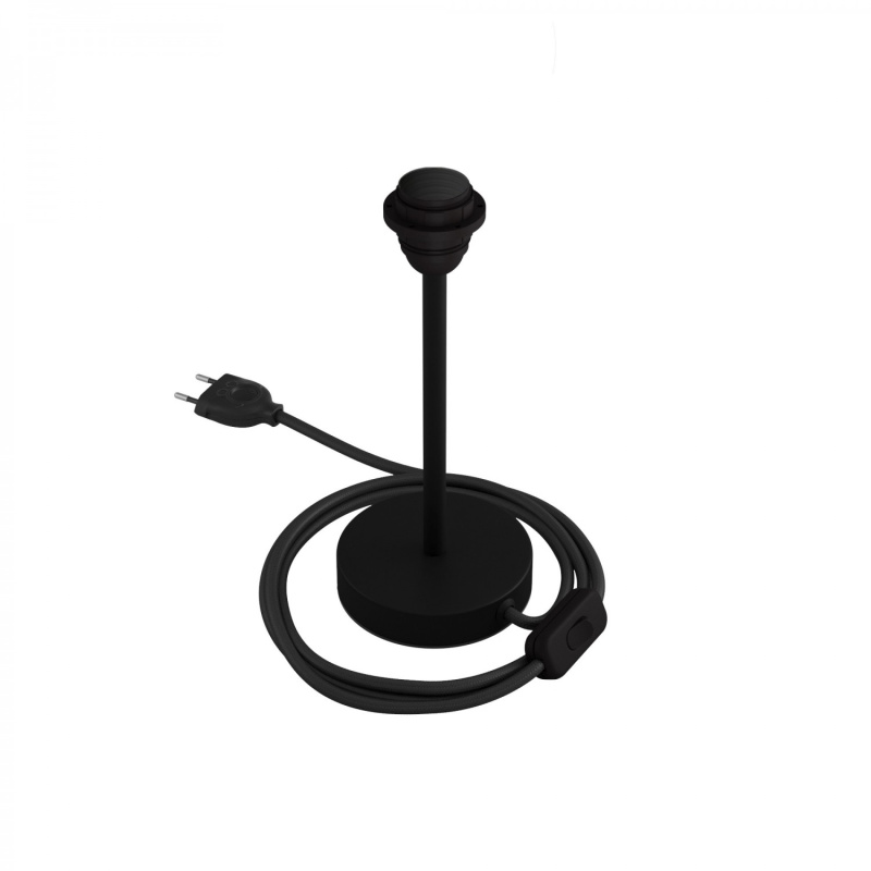 creative cables Kovová stolní lampa Alzaluce pro stínidlo Velikost: 20 cm, Barva: Matná černá