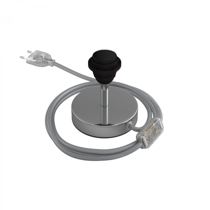 creative cables Kovová stolní lampa Alzaluce pro stínidlo Velikost: 5 cm, Barva: Chrom