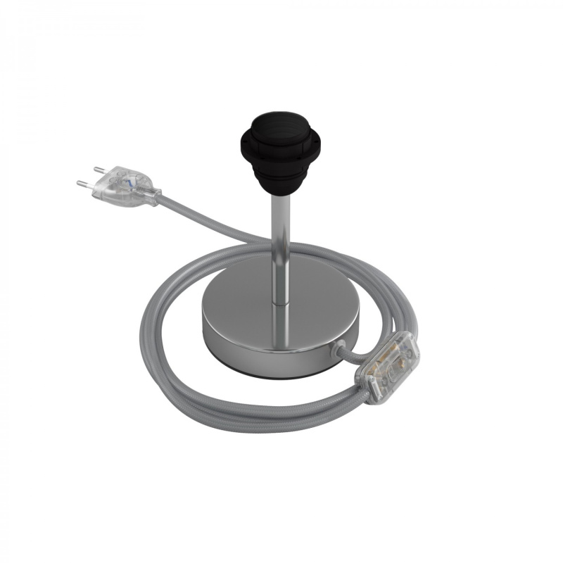 creative cables Kovová stolní lampa Alzaluce pro stínidlo Velikost: 10 cm, Barva: Chrom