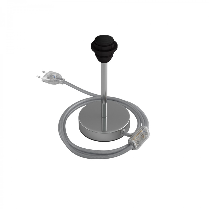 creative cables Kovová stolní lampa Alzaluce pro stínidlo Velikost: 15 cm, Barva: Chrom