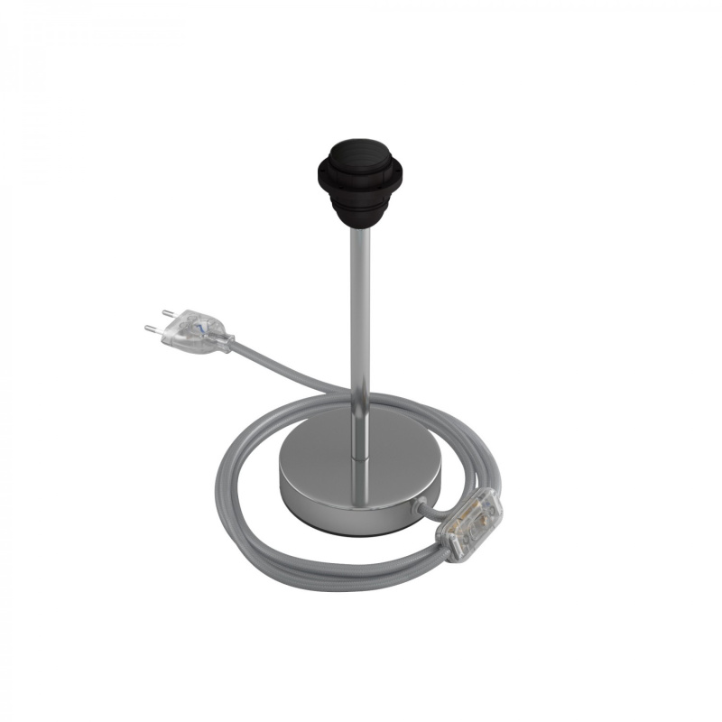 creative cables Kovová stolní lampa Alzaluce pro stínidlo Velikost: 20 cm, Barva: Chrom