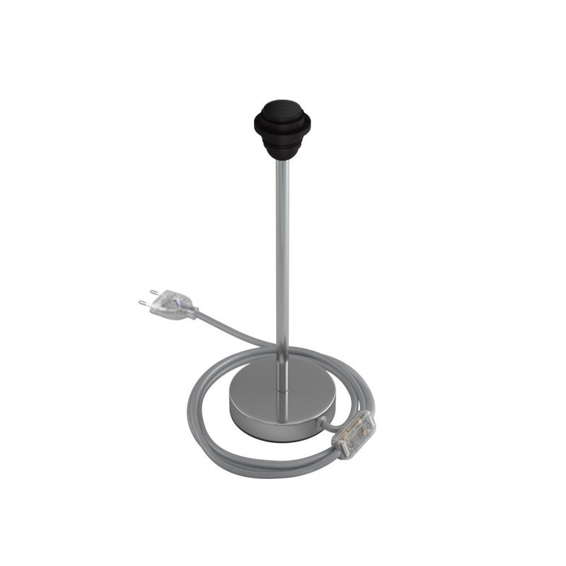 creative cables Kovová stolní lampa Alzaluce pro stínidlo Velikost: 30 cm, Barva: Chrom