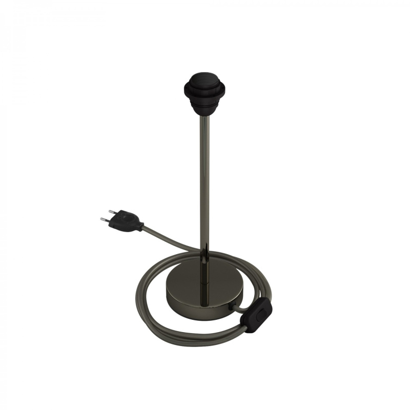 creative cables Kovová stolní lampa Alzaluce pro stínidlo Velikost: 30 cm, Barva: Černá Perleť