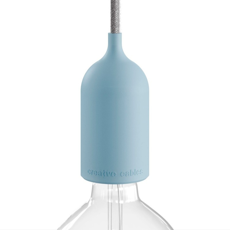 creative cables Eiva IP65, elegant silikonová objímka E27 Barva komponentu: Světle modrá