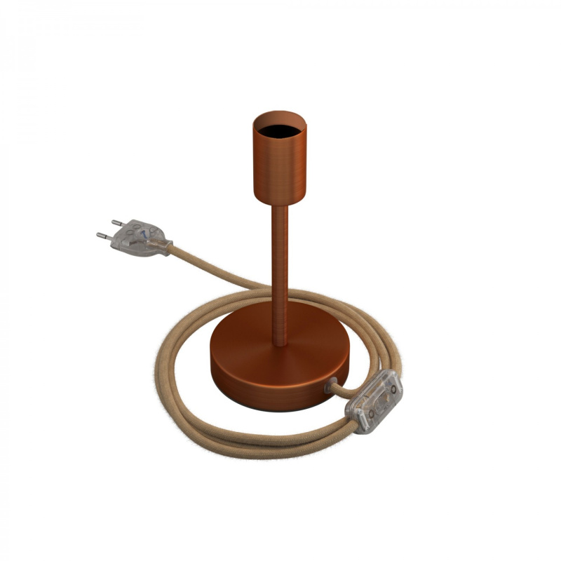 creative cables Kovová stolní lampa Alzaluce Velikost: 15 cm, Barva: Matná měď