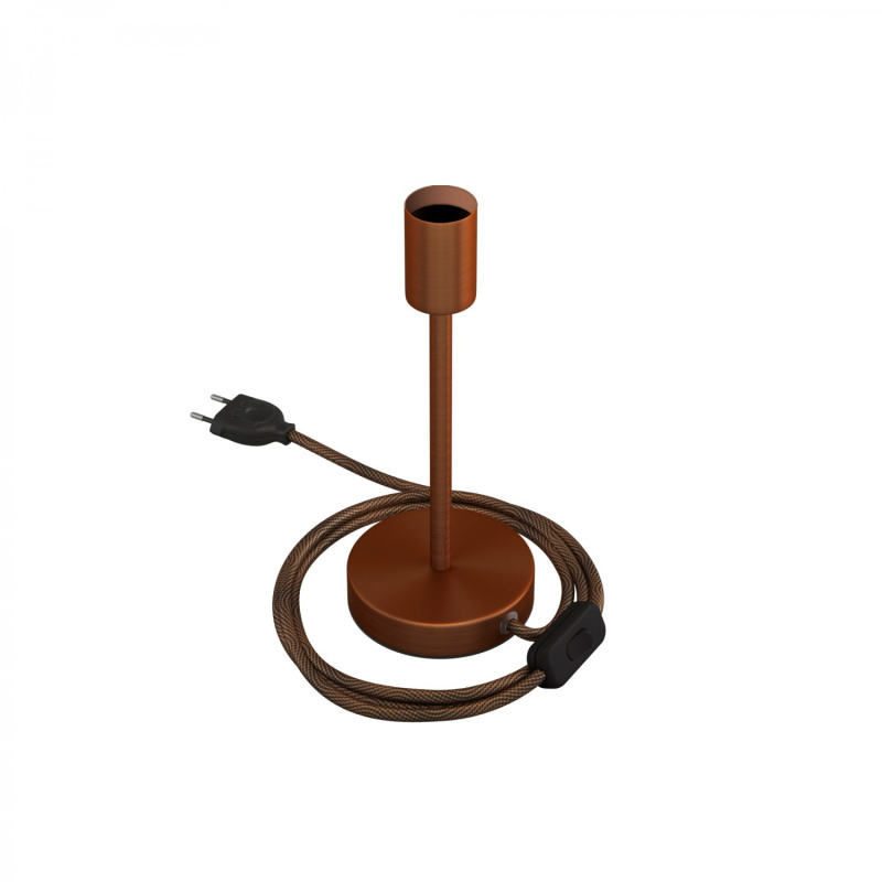 creative cables Kovová stolní lampa Alzaluce Velikost: 20 cm, Barva: Matná měď