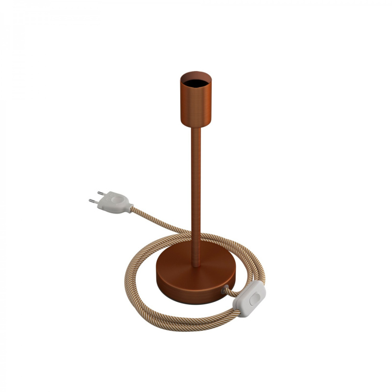 creative cables Kovová stolní lampa Alzaluce Velikost: 25 cm, Barva: Matná měď