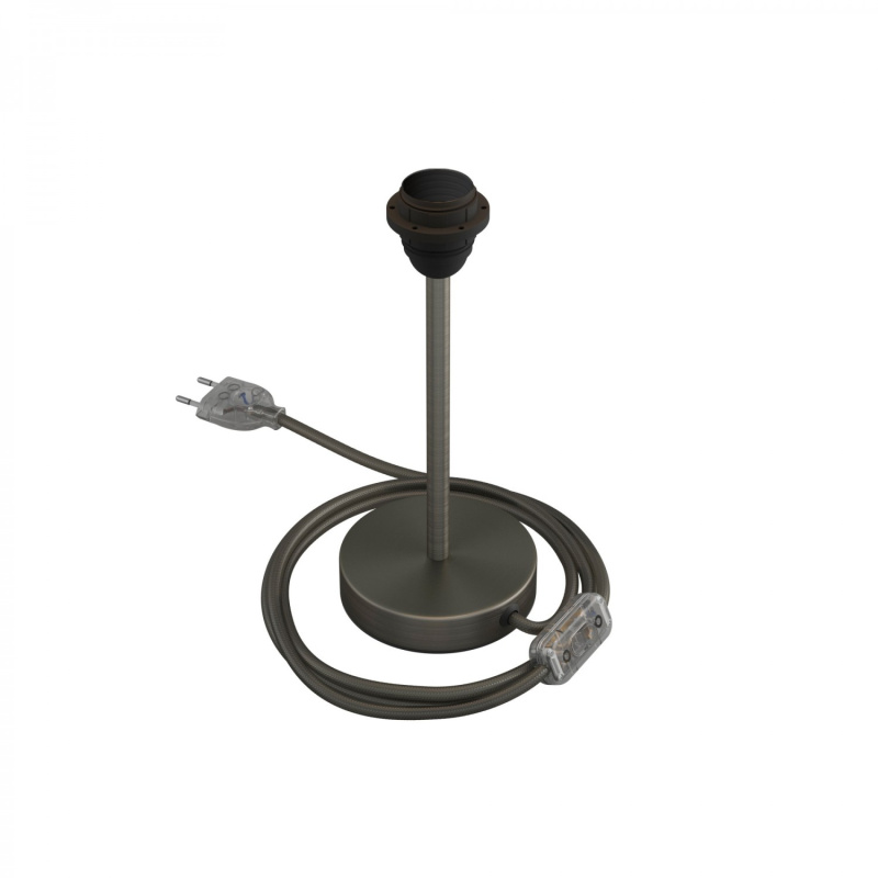 creative cables Kovová stolní lampa Alzaluce pro stínidlo Velikost: 20 cm, Barva: Matný chrom
