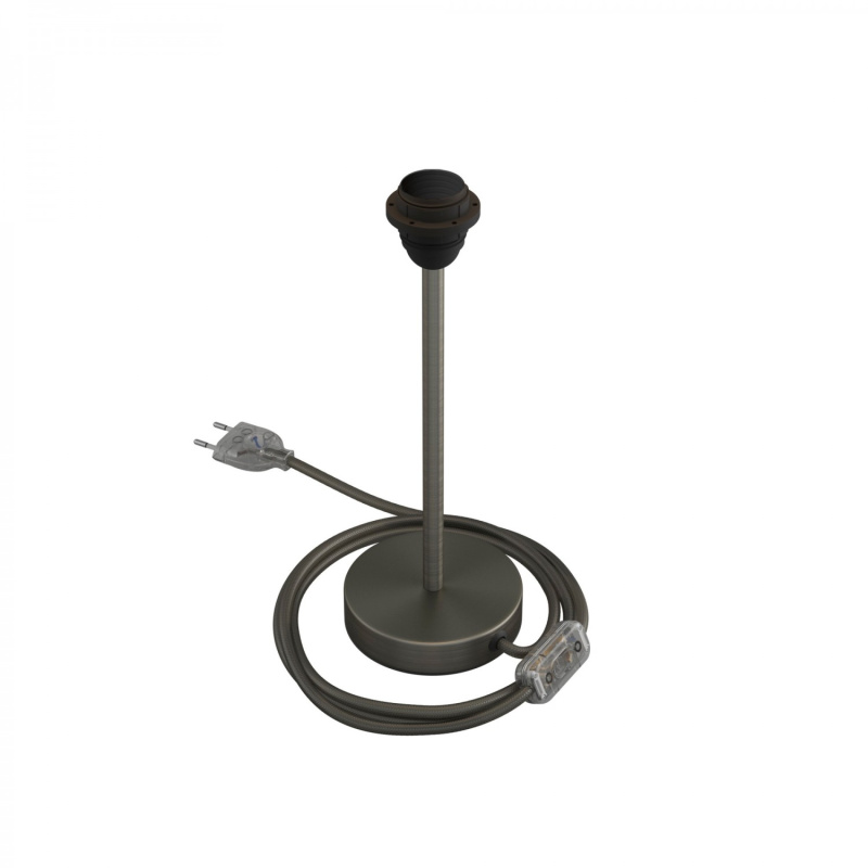 creative cables Kovová stolní lampa Alzaluce pro stínidlo Velikost: 25 cm, Barva: Matný chrom