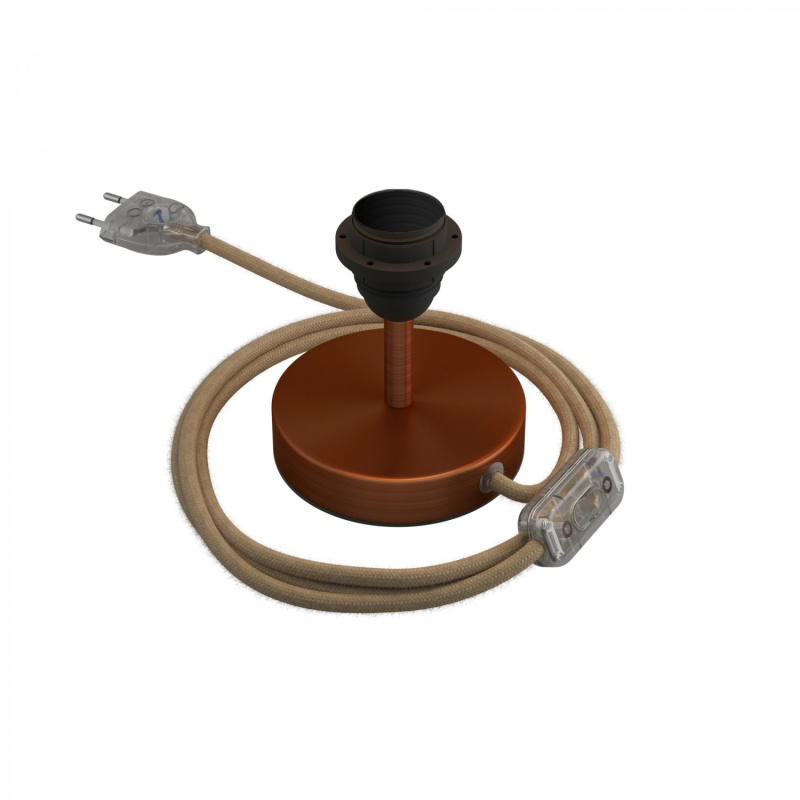 creative cables Kovová stolní lampa Alzaluce pro stínidlo Velikost: 5 cm, Barva: Matná měď