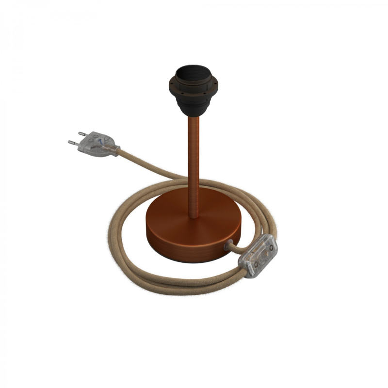 creative cables Kovová stolní lampa Alzaluce pro stínidlo Velikost: 15 cm, Barva: Matná měď