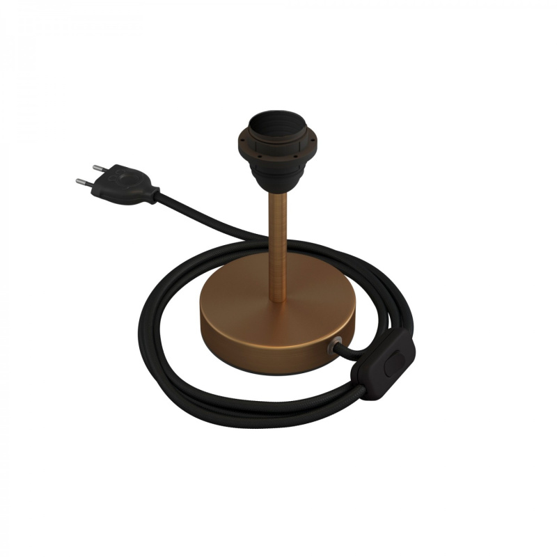 creative cables Kovová stolní lampa Alzaluce pro stínidlo Velikost: 10 cm, Barva: Matný bronz
