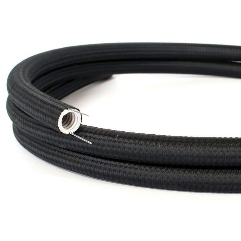 creative cables Creative-tube - ohebná trubice potažená hedvábnou černou textilií RM04, průměr 20 mm