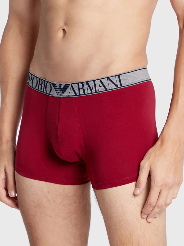 Pánské boxerky 2PACK 111769 3F720 15876 tm. modro-vínové - Emporio Armani XL
