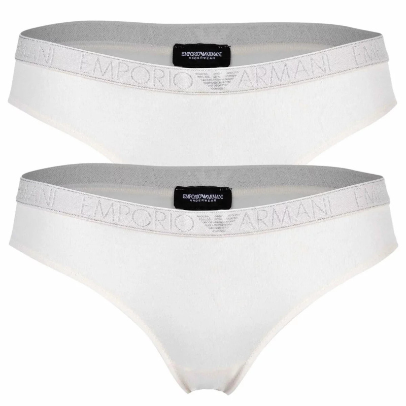 Dámské kalhotky 2PACK 163334 3F223 09210 ecru - Emporio Armani M