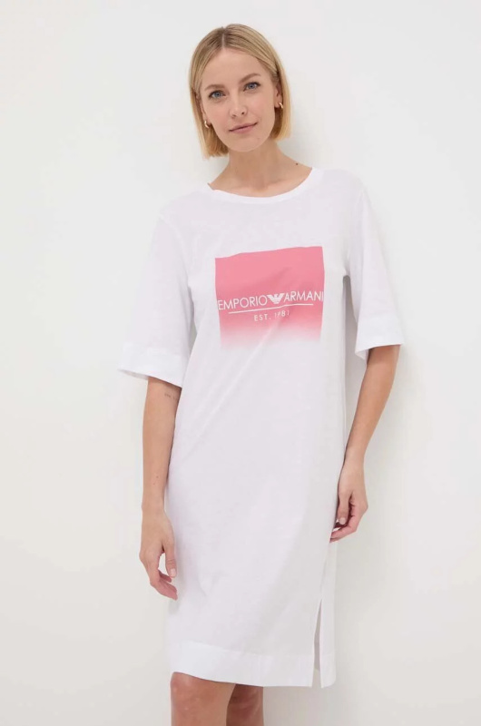 Dámská noční košile 164687 4R255 00010 bílé - Emporio Armani S