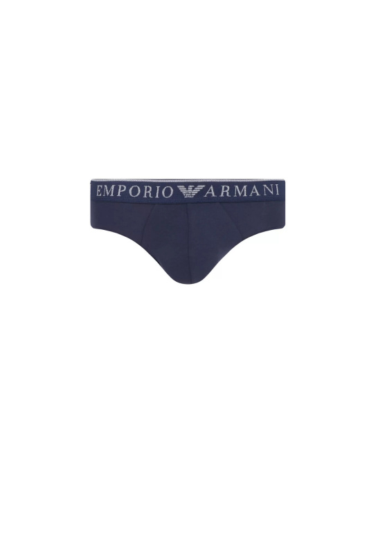Pánské slipy 2Pack 111733 4R720 tm. modré - Emporio Armani M