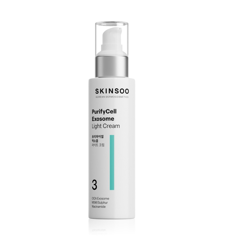 SKINSOO PurifyCell Exosome Light Cream lehký hydratační krém s matujícím efektem 120 ml