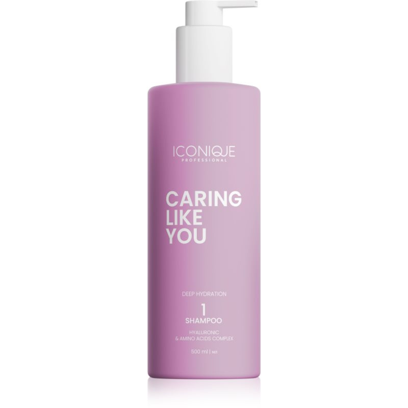 ICONIQUE Professional CARING LIKE YOU Deep Hydration hydratační šampon pro suché a poškozené vlasy 500 ml