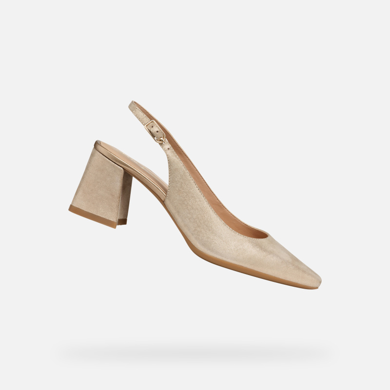 Zlaté dámské sandály Geox Giselda