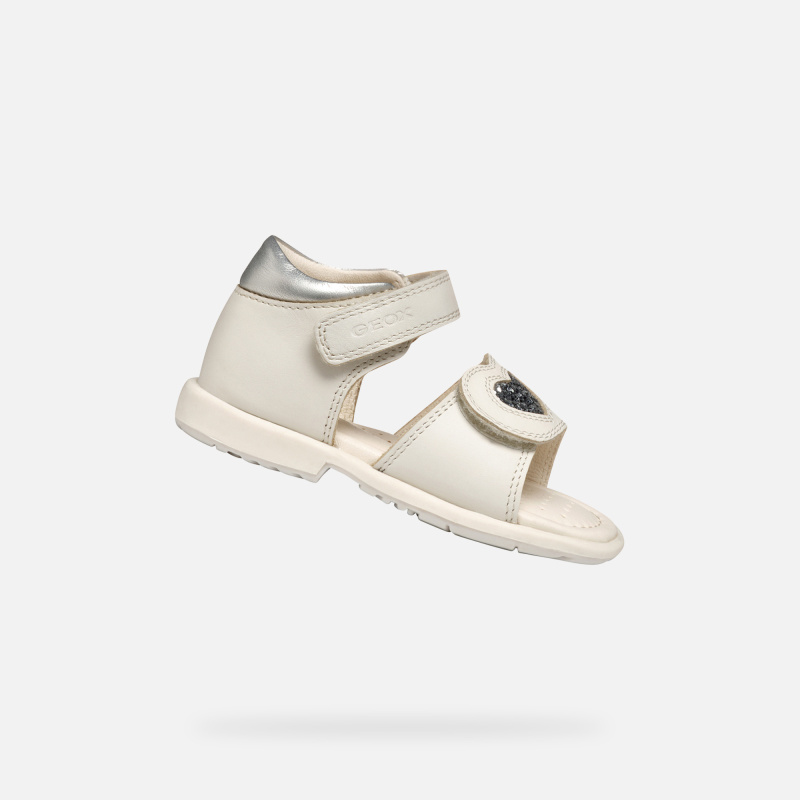 Bílé dívčí sandály Geox Verred